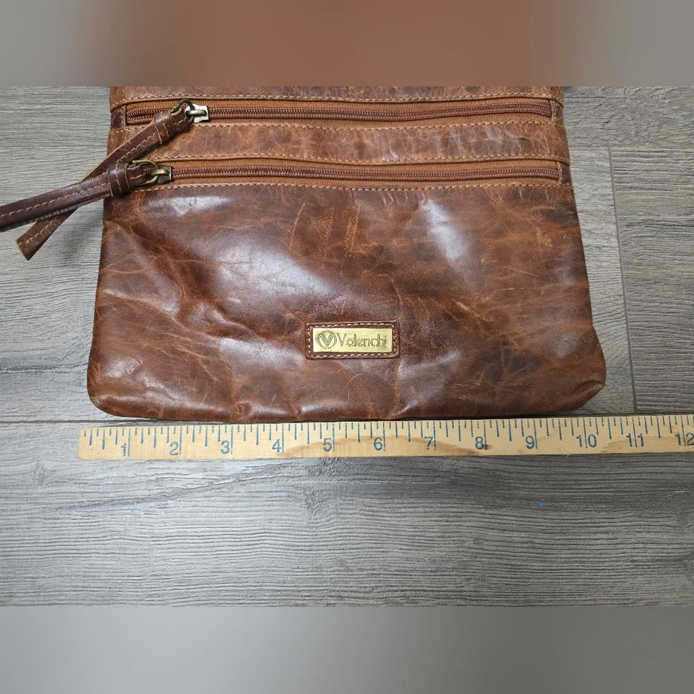 Valenchi 100% Leather Brown Shoulder Crossbody Bag Heritage
